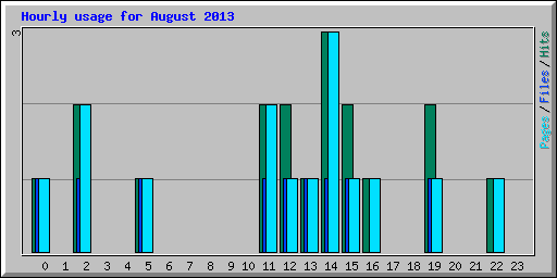 Hourly usage for August 2013