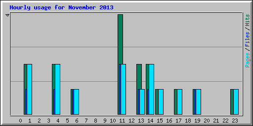 Hourly usage for November 2013