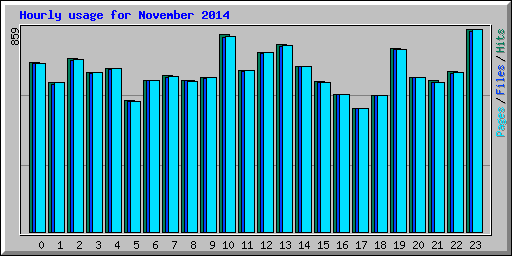 Hourly usage for November 2014