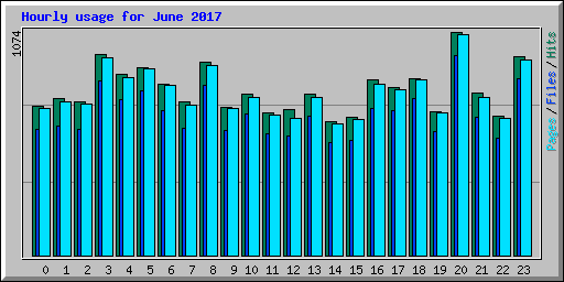 Hourly usage for June 2017