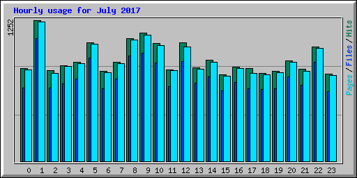 Hourly usage for July 2017
