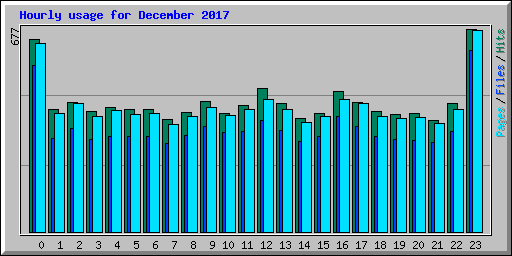 Hourly usage for December 2017