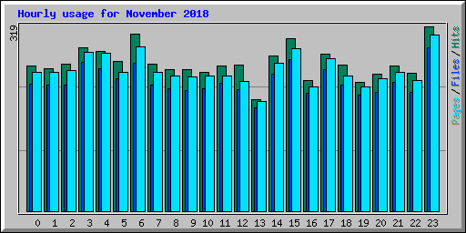 Hourly usage for November 2018
