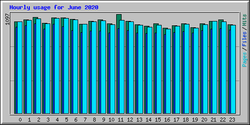 Hourly usage for June 2020