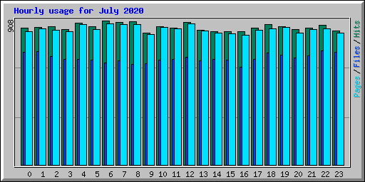 Hourly usage for July 2020