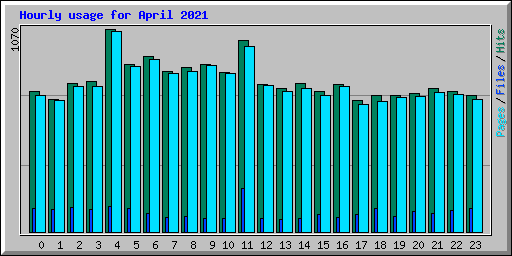 Hourly usage for April 2021