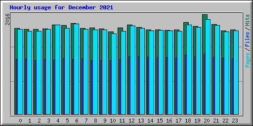 Hourly usage for December 2021